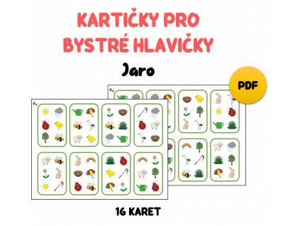 Kartičky pro bystré hlavičky Jaro produktová fotka