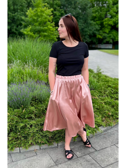 Saténová sukně