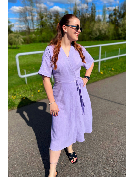 Zavinovací mušelínové šaty Anete