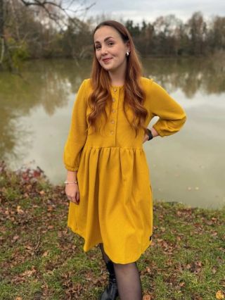 Vaflové šaty Anne 💛 Vybrat si můžete šaty s knoflíčky nebo bez nich. Také Vám k nim rády ušijeme pásek ze stejné látky. 💛...