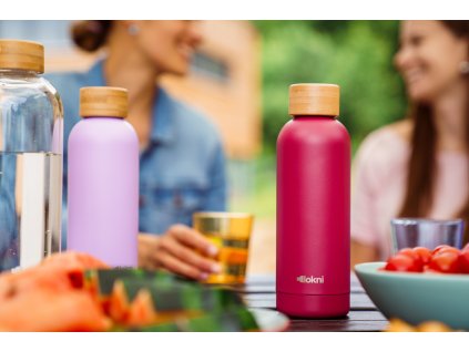 Nerezová termoláhev Jellyfish, červená, objem 500 ml