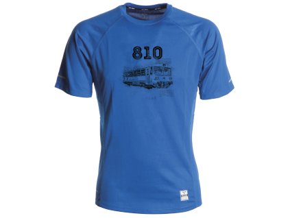 Funkční triko 810 modré, retro potisk