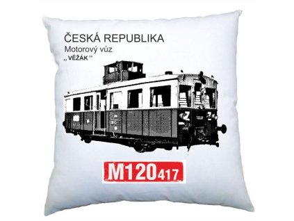 Věžák polštářek černobílý