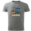 vtipná trička PRASÁTKO tmavě šedý melír