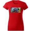 Ženské tričko v červené barvě barvě