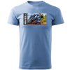 Mužské tričko v barvě nebesky modrá