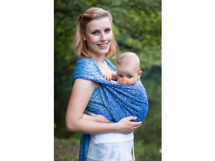 Bird Garden Cornflower - babywearing wrap