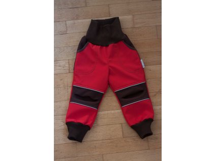 Softshellové kalhoty pro děti červené