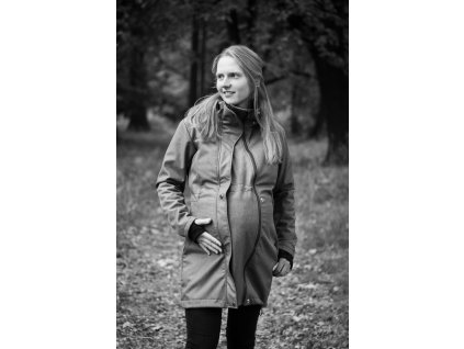 Maternity insert for babywearing softshell coat