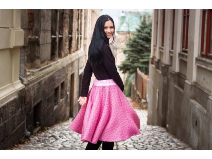 Women´s merino circle skirt - Soffa Marshmallow