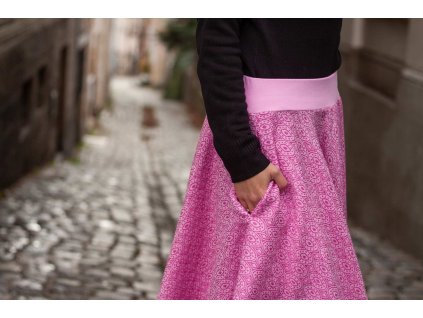 Women´s merino circle skirt - Soffa Marshmallow