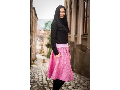 Women´s merino circle skirt - Soffa Marshmallow