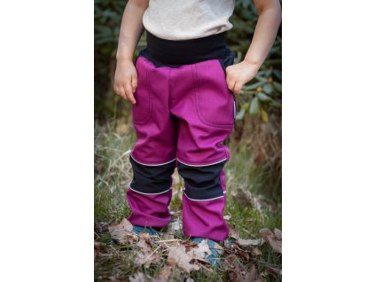 Baby softshell pants - raspberry