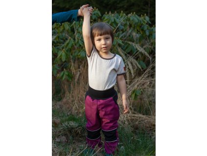 Baby softshell pants - raspberry