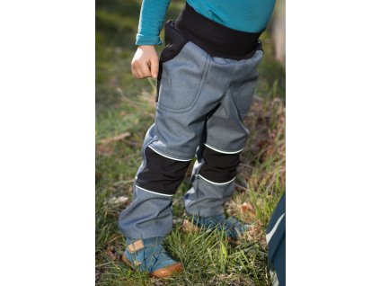 Baby softshell pants - blue-gray