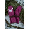 Baby softshell gloves - raspberry