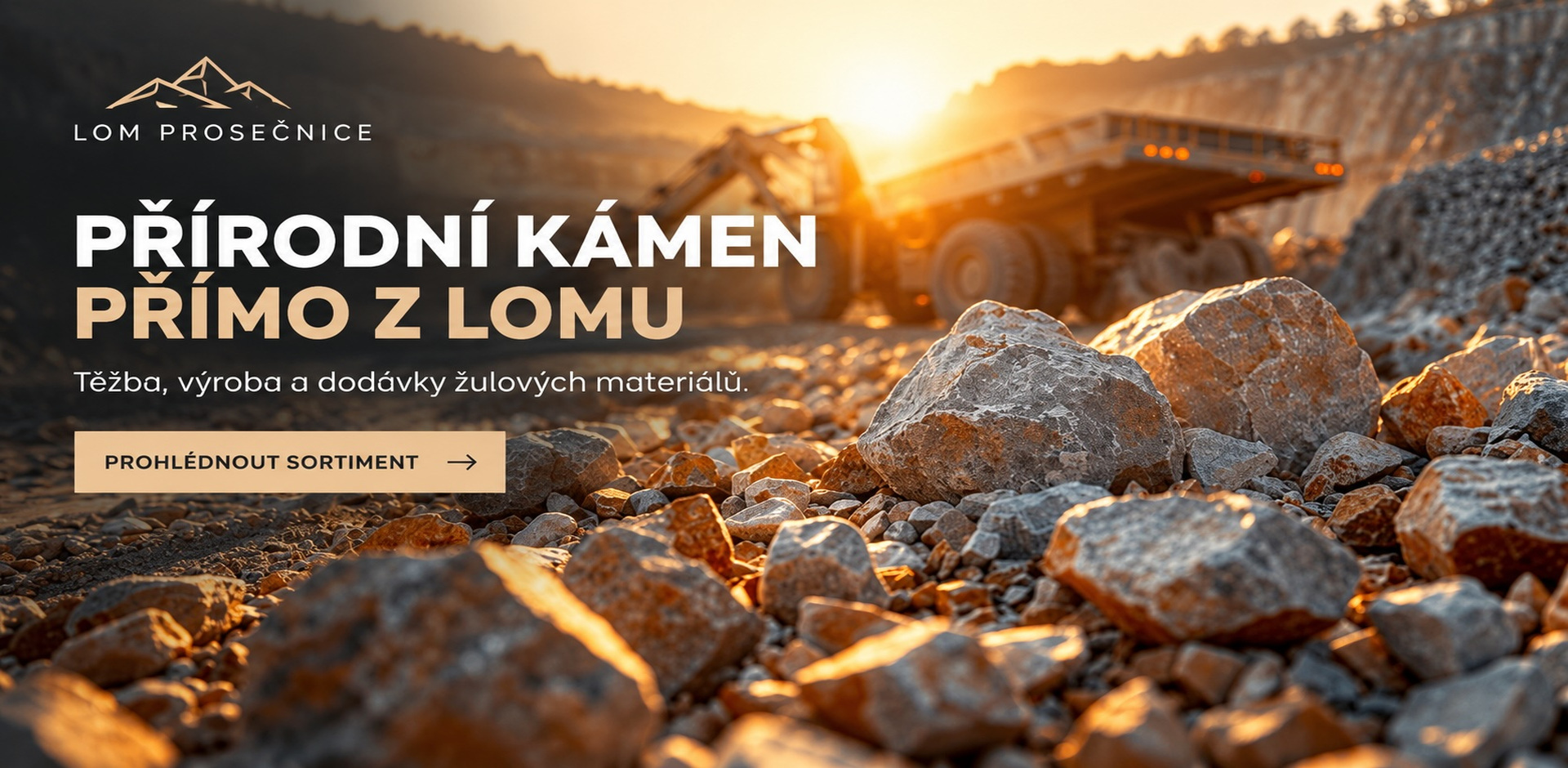 Přírodní kámen přímo z lomu Prosečnice