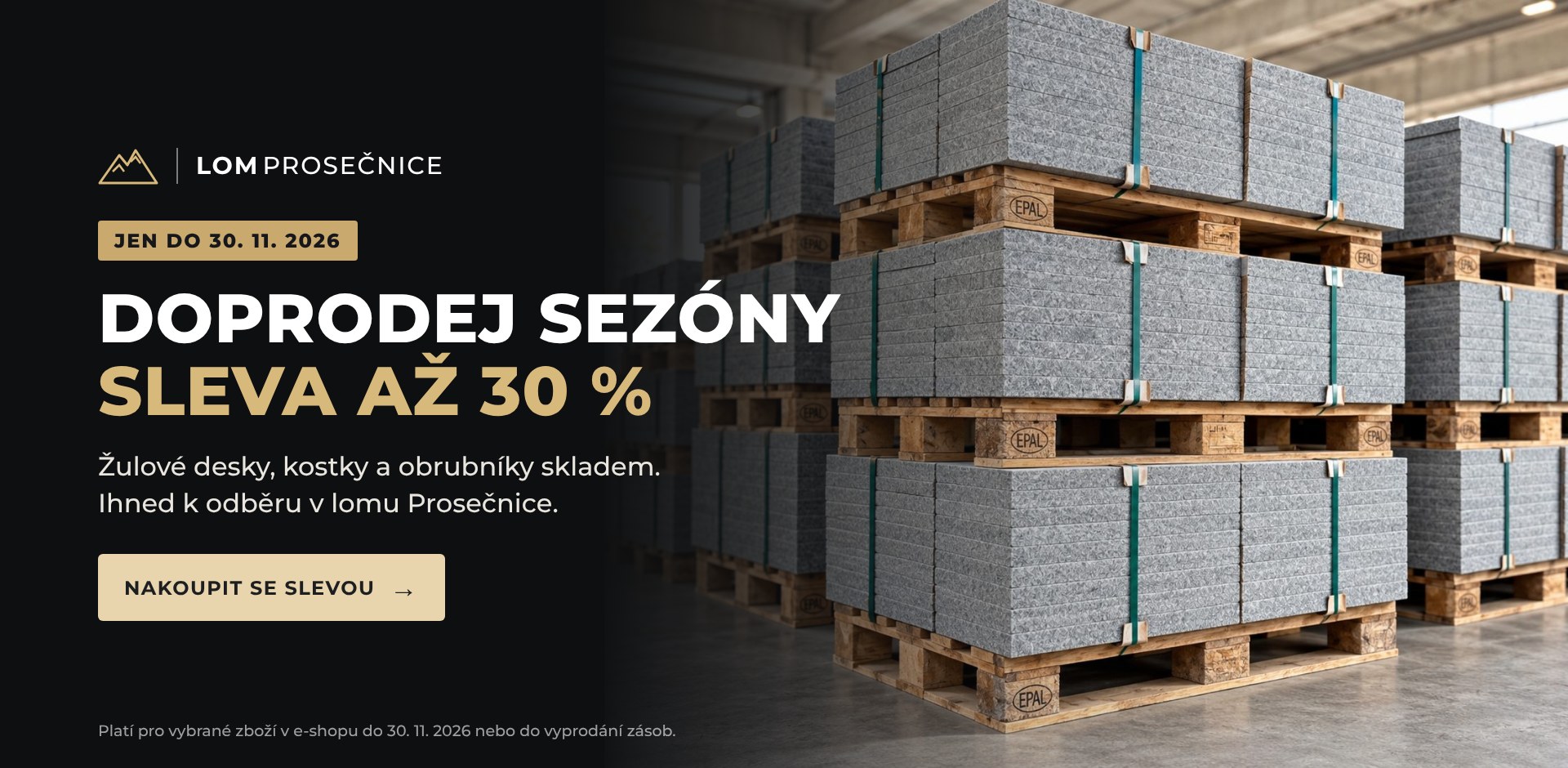 Doprodej sezóny – sleva až 30 % do 30. 11. 2026