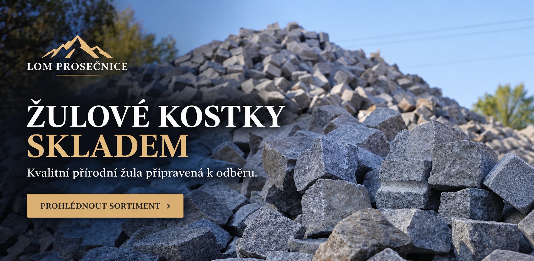 Žulové kostky skladem