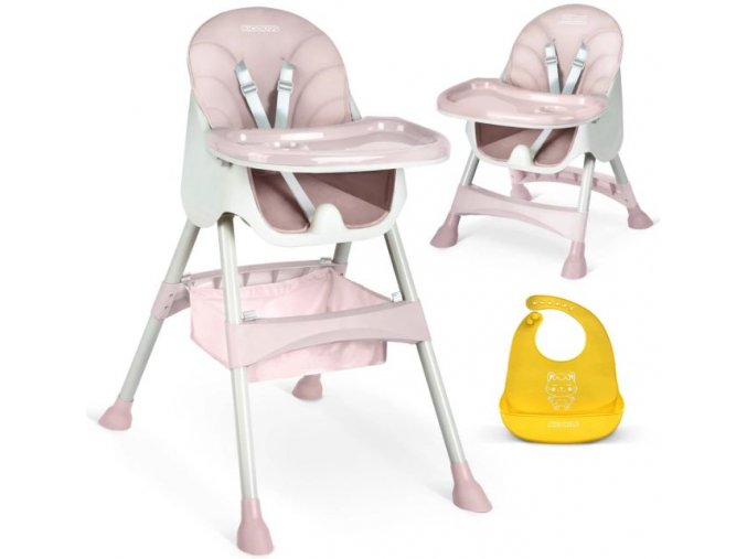 Jídelní židlička BONI růžová