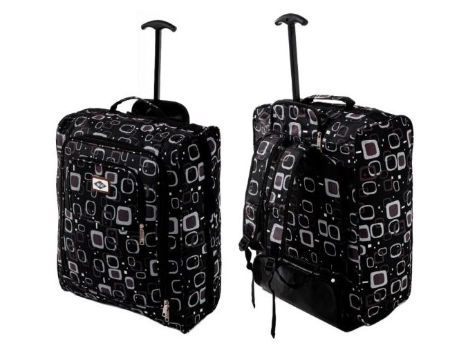 Cestovní kufr taška batoh 3v1 PRIMA 55x40x20 příruční zavazadlo - Matrix