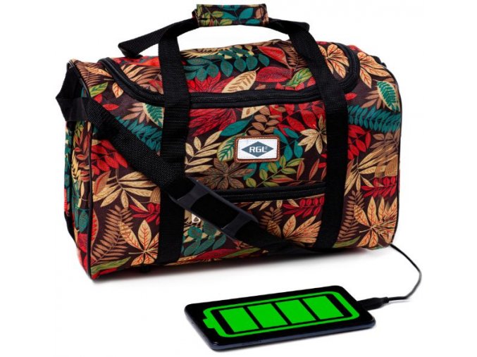 Cestovní taška SMART 40x30x20 příruční zavazadlo - FLOWERS