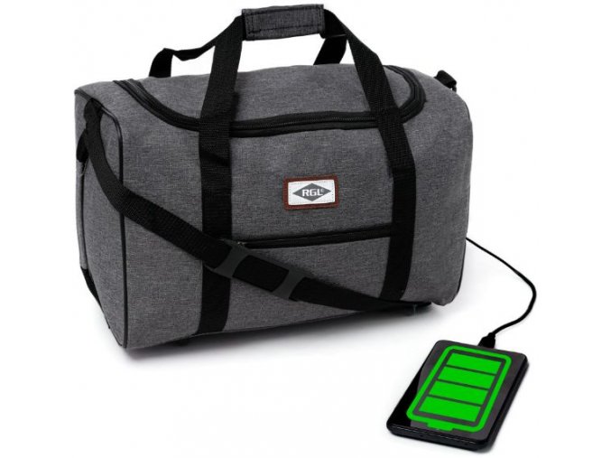 Cestovní taška SMART 40x30x20 příruční zavazadlo - Šedá-Černá