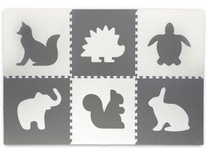 Pěnové puzzle koberec 6 ks 180x120x1,1 cm Zvířátka