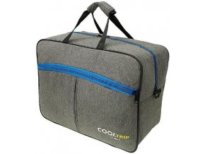 Cestovní taška CAST 40x30x20 příruční zavazadlo - Šedá-Modrá