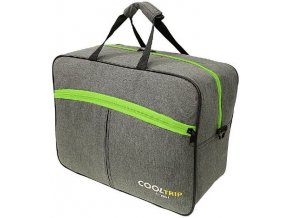 Cestovní taška 40x25x20 příruční zavazadlo - Šedá-Zelená