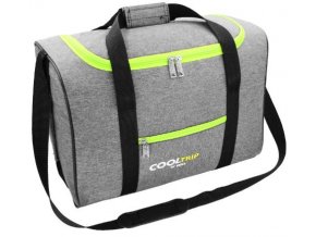 Cestovní taška 40x30x20 příruční zavazadlo - Šedá-Zelená