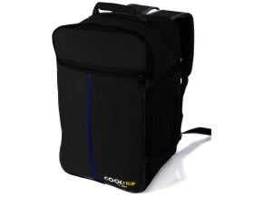 Cestovní batoh 40x25x20 příruční zavazadlo - Černý-Modrý, vzor 02