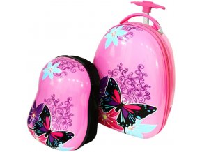 Dětský kufr + batoh Motýlek