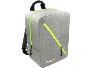Cestovní batoh 40x30x20 příruční zavazadlo - Šedý-Zelený, vzor 01