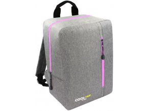 Cestovní batoh 40x30x20 příruční zavazadlo - Šedý-Růžový