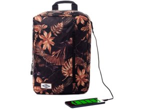 Cestovní batoh SMART 40x25x20 příruční zavazadlo - LEAVES