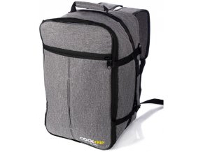Cestovní batoh 40x30x20 příruční zavazadlo - Šedý-Černý, vzor 02