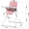 Jídelní židlička LUCA růžová