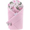 Oboustranná zavinovačka pro miminka MINKY 80x80 cm - Květy na zahradě