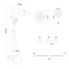 Sprchová souprava - Sprchový set SENNA s termostatickou baterií - černá