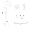 Sprchová souprava - Sprchový set BRERA s termostatickou baterií - černá