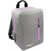 Cestovní batoh 40x30x20 příruční zavazadlo - Šedý-Růžový