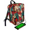 Cestovní batoh SMART 40x30x20 příruční zavazadlo - FLOWERS