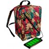 Cestovní batoh SMART 40x30x20 příruční zavazadlo - FLOWERS, vzor 01