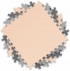 Pěnové puzzle koberec 9 ks 180x180 cm šedo-grafitovo-lososový