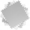 Pěnové puzzle koberec 4 ks 120x120x1,1 cm šedo-bílý