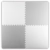 Pěnové puzzle koberec 4 ks 120x120x1,1 cm šedo-bílý