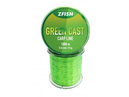 zfish vlasec green cast carp line 1000m