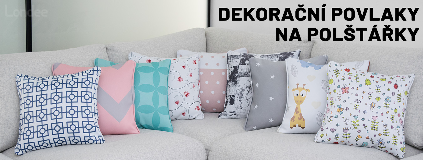 Nově výroba dekoračních povlaků na polštářky
