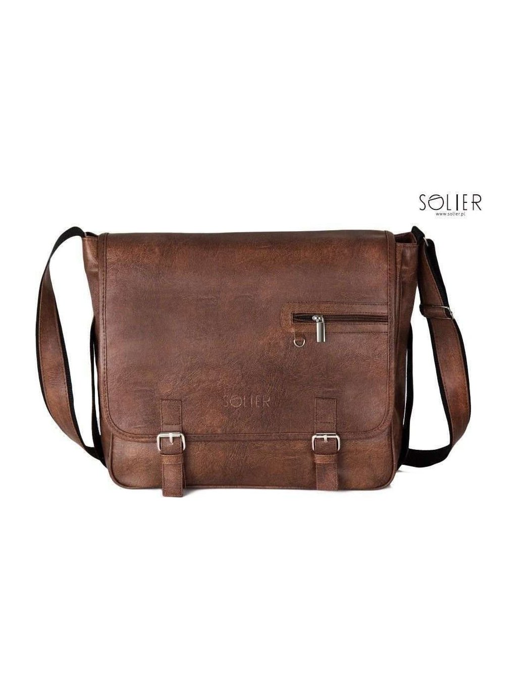 Pánská hnědá taška Solier S12 BROWN VINTAGE